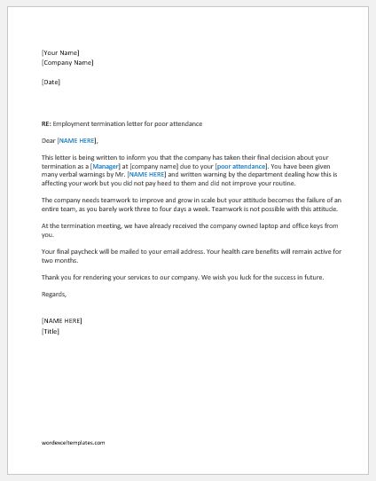 Sample Termination Letter To Employee Due To Downsizing from www.wordexceltemplates.com