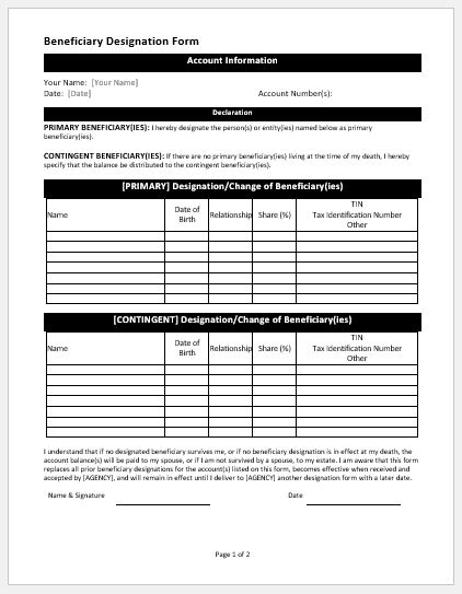 beneficiary-designation-form-templates-word-excel-templates