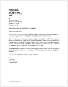 Employee Suspension Letter Generator | Create Online with AI