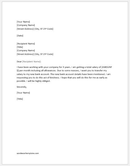 Transfer Request Letter Example from www.wordexceltemplates.com