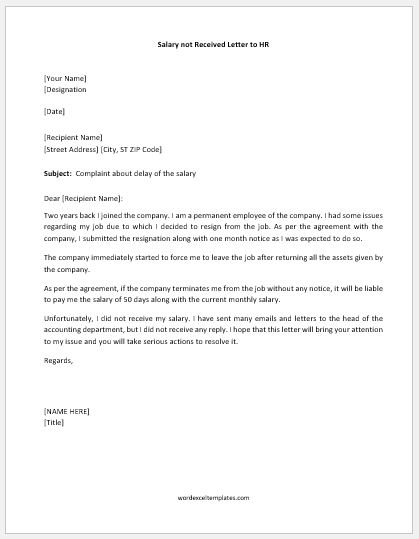 Permanent Employment Letter Sample