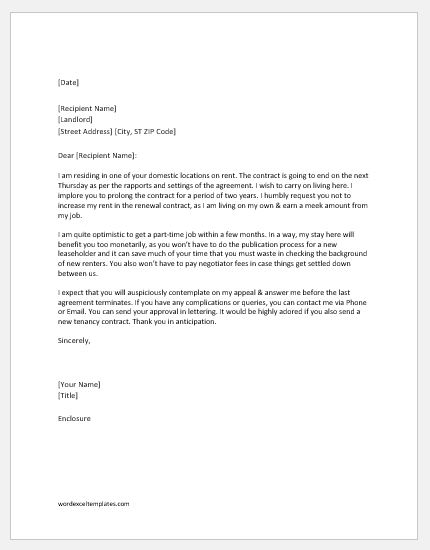 Letter To Tenant Not To Renew Lease from www.wordexceltemplates.com