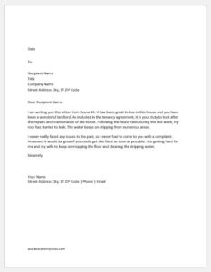 Complaint letter to building management