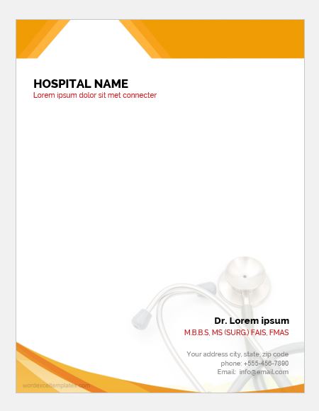 Doctor prescription pad template