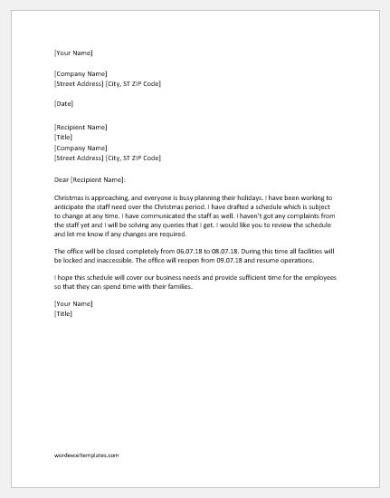 Payroll Company Change Over Letter To Employee : Employee ...