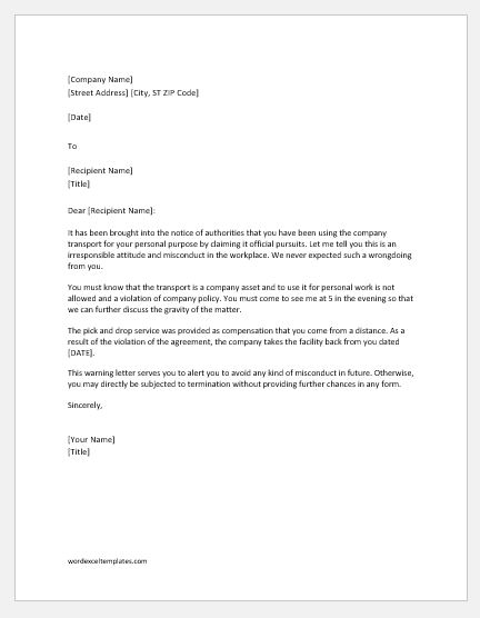 Sample Letter Requesting Return Of Personal Property from www.wordexceltemplates.com