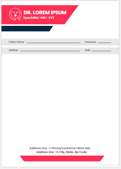 Doctor prescription pad template