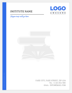 Academic letterhead template