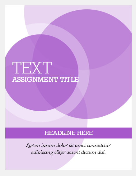 Assignment cover page Sample