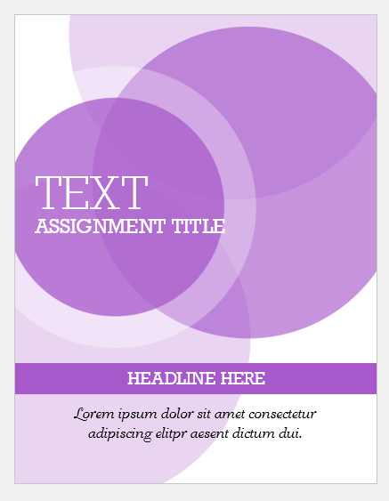 university assignment cover page ms word