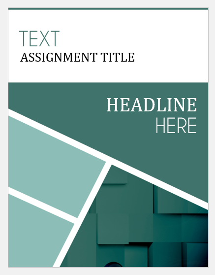 Assignment cover page template