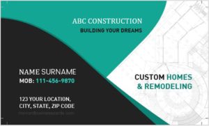Construction Company Workers Business Card