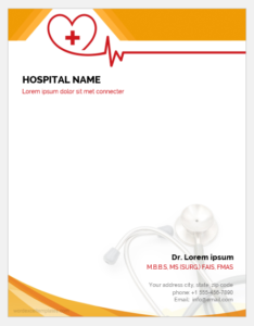 Hospital letterhead templates
