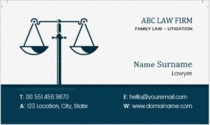 Attorney Business Card Sample