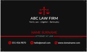 Business Card Template for a Lawyer