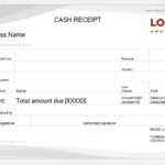 Cash payment receipt