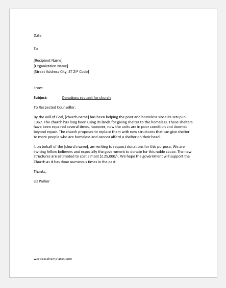 Donor Request Letter Template from www.wordexceltemplates.com