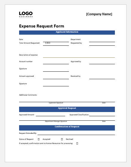 Expenses Form Template from www.wordexceltemplates.com