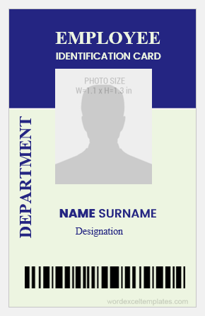 Vertical design ID badge template