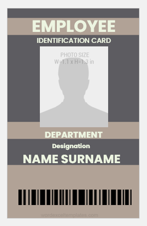 Vertical design ID badge template