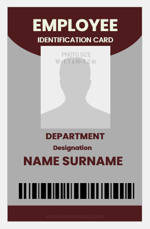 Vertical design ID badge template