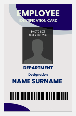 Vertical design ID badge template