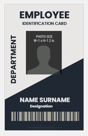 Vertical design ID badge template