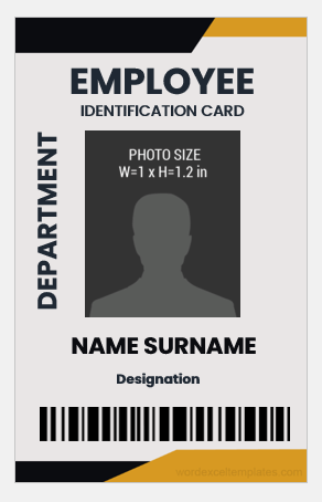 Vertical design ID badge template
