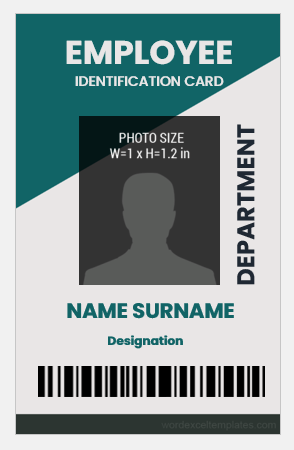 Vertical design ID badge template