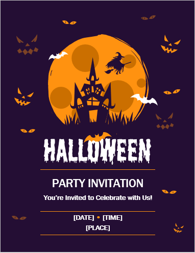 Halloween party flyer template