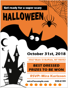 Halloween party flyer template