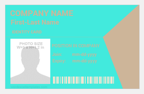 Employee ID badge format
