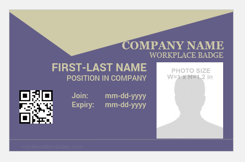 Employee ID badge format