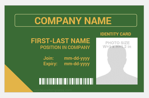 Employee ID badge format