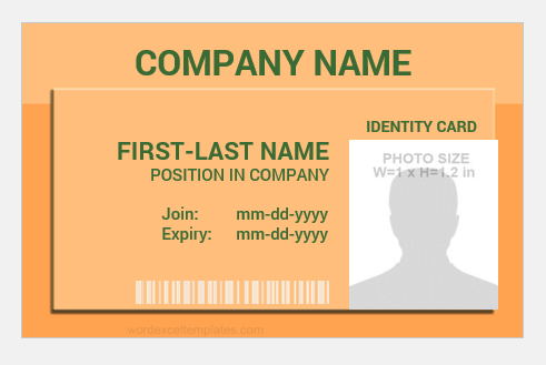 Employee ID badge format