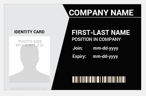 Employee ID badge format