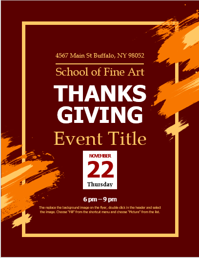 Thanksgiving party flyer