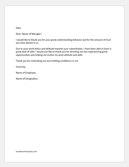 Sample Letter Of Appreciation To Employee from www.wordexceltemplates.com