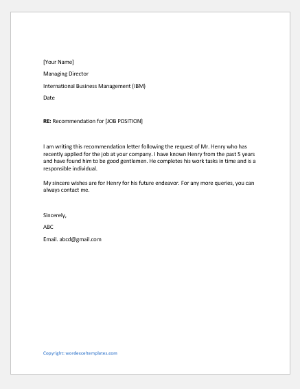 Weak Recommendation Letter for a Job Candidate