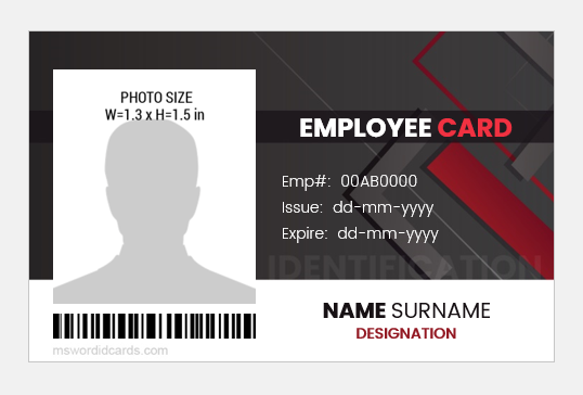 25 ID Card Badges Printable Templates Word