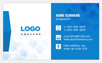 Business card for office employee