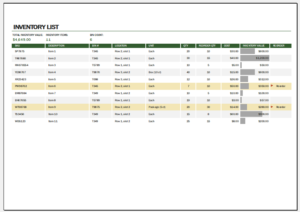Warehouse Inventory Templates for MS Excel | Word &amp; Excel Templates