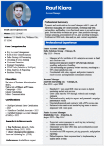 Account Manager Resume Template