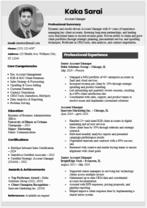 Account Manager Resume Template