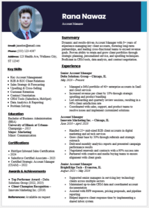 Account Manager Resume Template