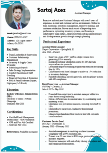 Assistant Manager Resume Template