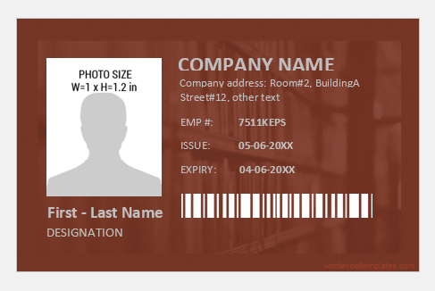 Librarian ID badge template