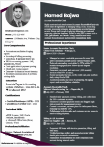 Accounts Receivable Clerk Resume Template