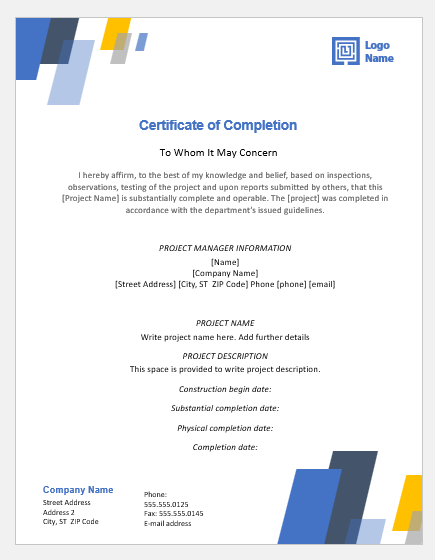 learning and earning development project certificate