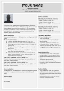 Chartered Accountant Resume
